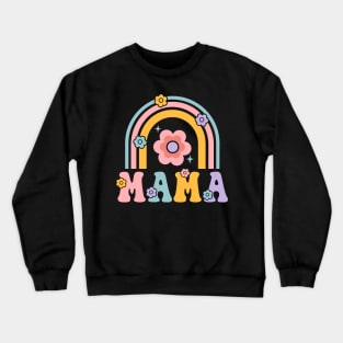 Mama; mother; mum; mom; gift; mother's day; love; rainbow; cute; pretty; pastels; flowers; gift for mom; gift for mum; gift for mother; super cute; Crewneck Sweatshirt